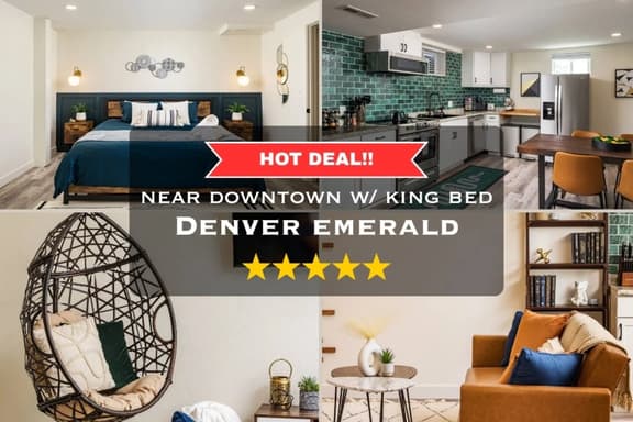 King Bed 1BR Garden Suite Near RiNo